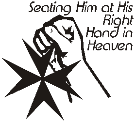 Seating him at the right hand in heaven